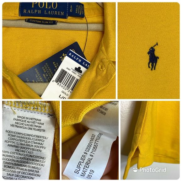 Men Polo Ralph Lauren Polo SLIM FIT Yellow Shirt - Picture 6 of 12